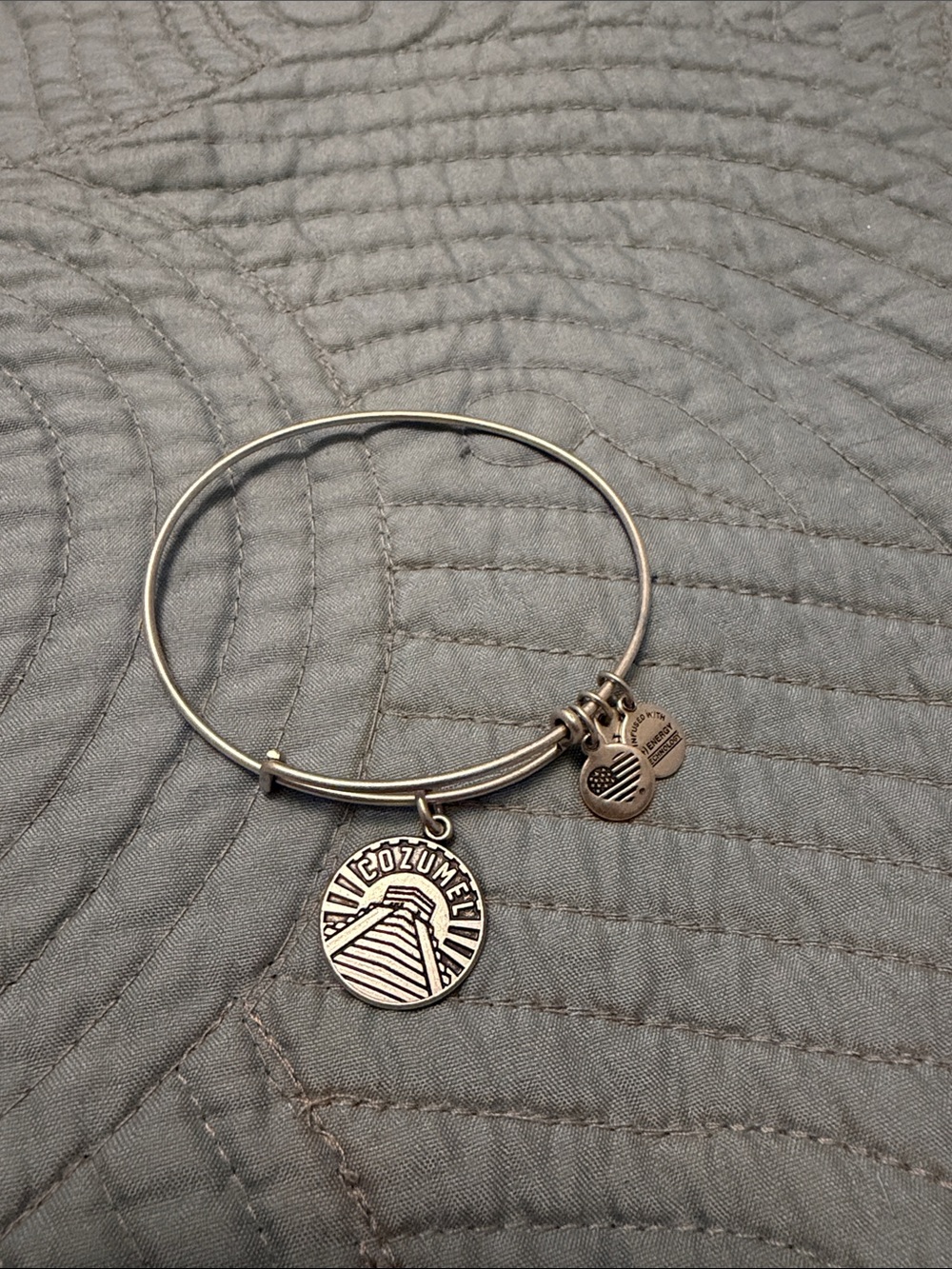Alex and Ani - Silver Cozumel Charm Bangle Bracelet